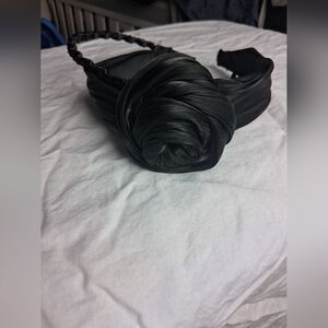 Headband Set Womens Black Satin Set